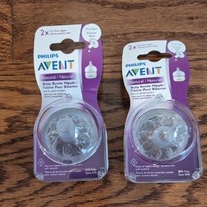 Philips AVENT Natural Baby Bottle Nipples x4